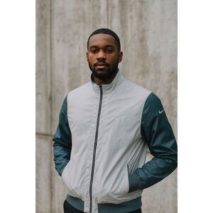 Nike Vintage Rare Lebron James Varsity Jacket Light Cream Beige Gray Large